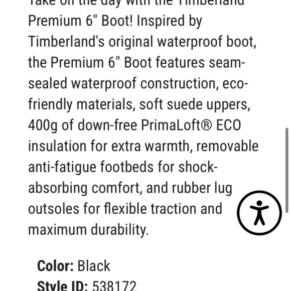 Timberland Black Leather Boots - Picture 3 of 3